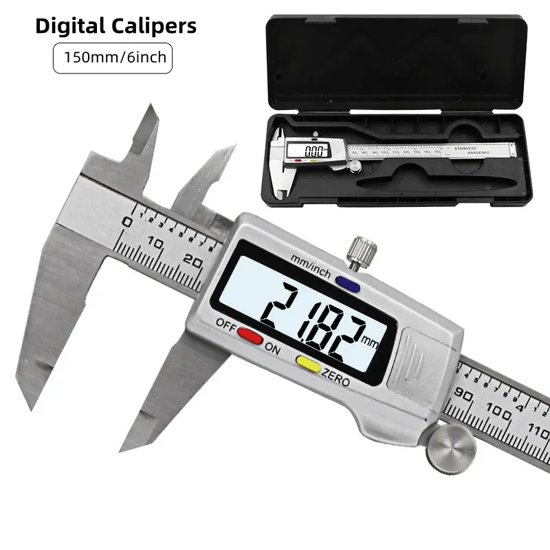 Digital Caliper 150Mm Stainless Steel - Outil de mesure pied à coulisse
